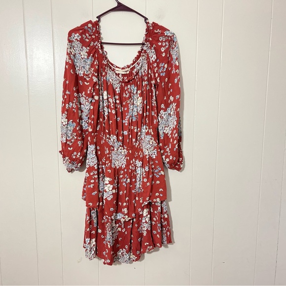 Urban Outfitters Saffron Skies l Off the Shoulder Mini Dress size L - Picture 1 of 9